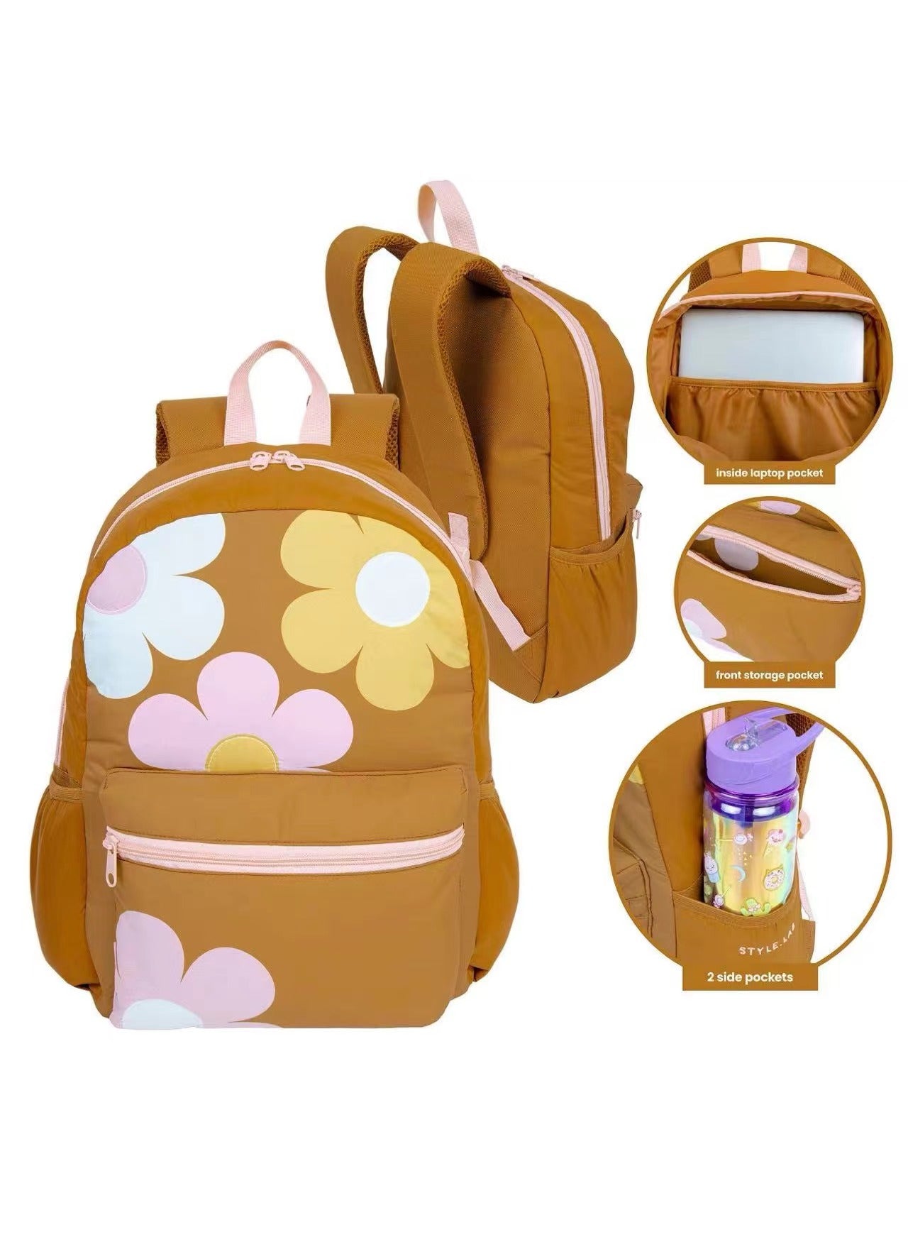 "Let Every Step Bloom with Joy!" captures the essence and flower theme. Maintained an enthusiastic, child-friendly, and reassuring tone for parents.